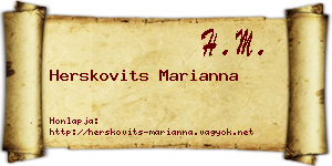 Herskovits Marianna névjegykártya